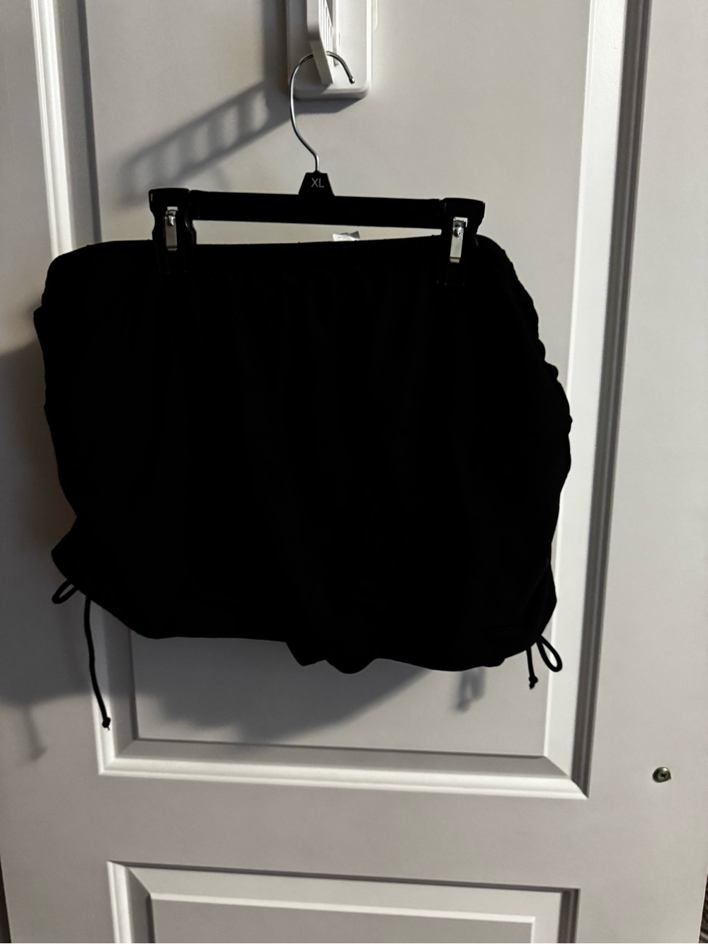 Black Drawstring bathing suit bottom skirt